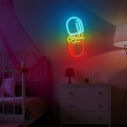 Neon Sign Chill Pill Light