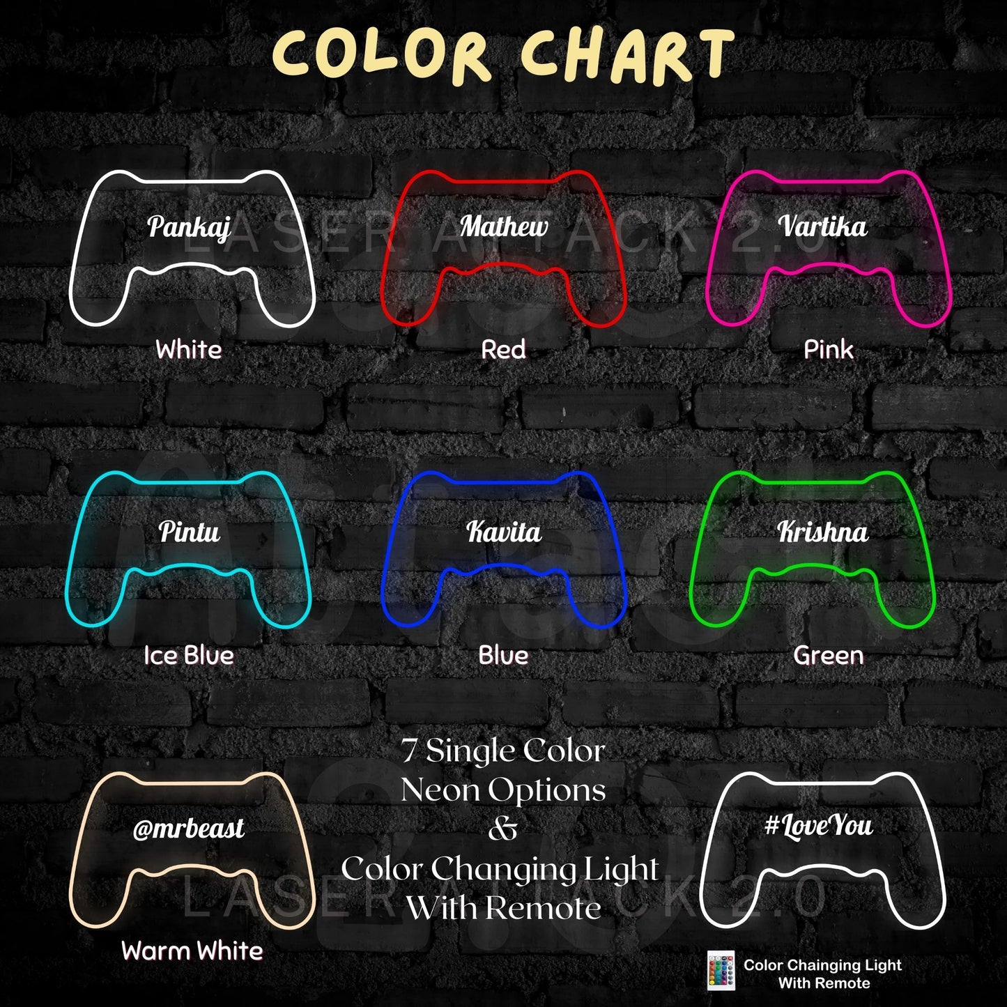 Gamepad Neon Lamp