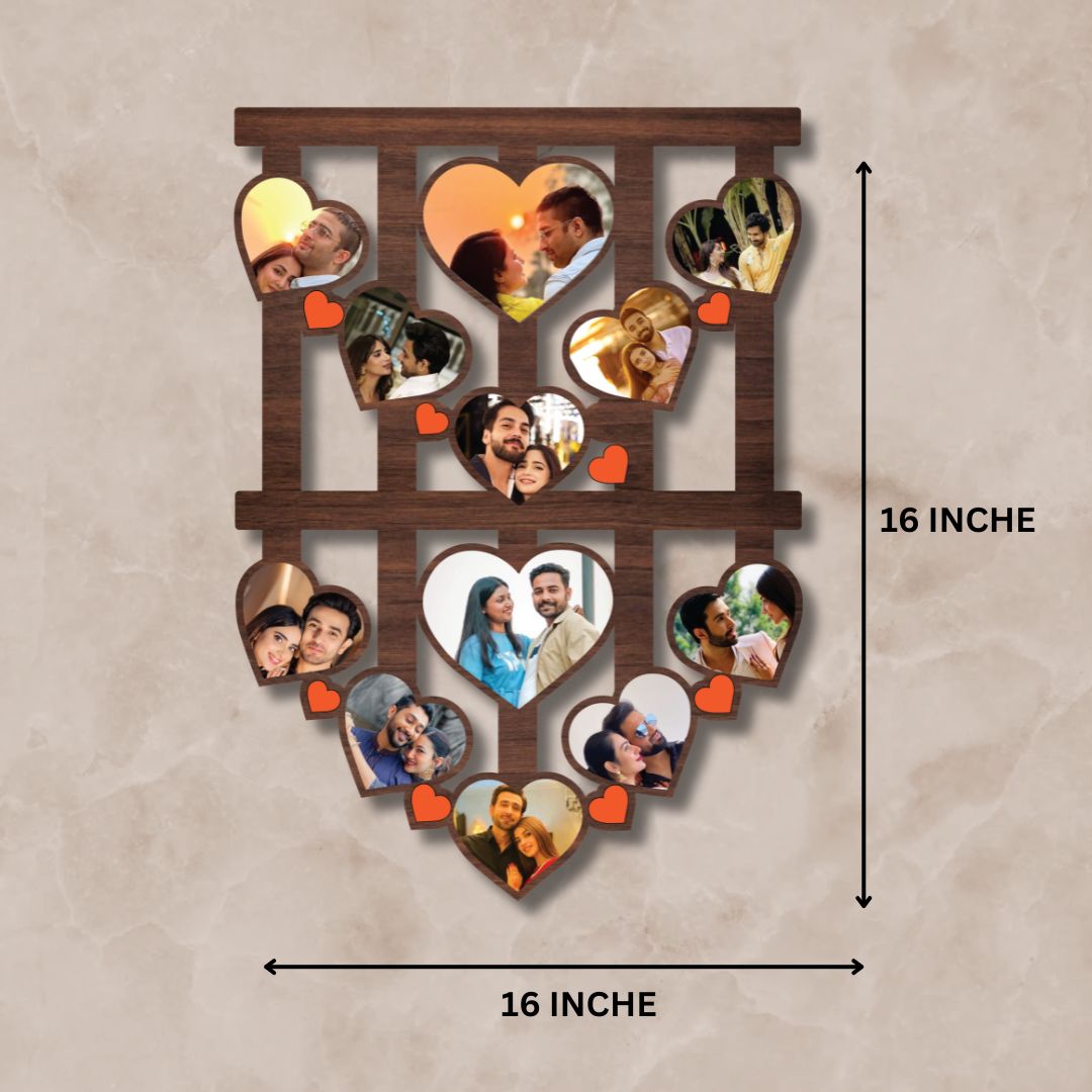 Personalised Frame With ( 12 Photos )