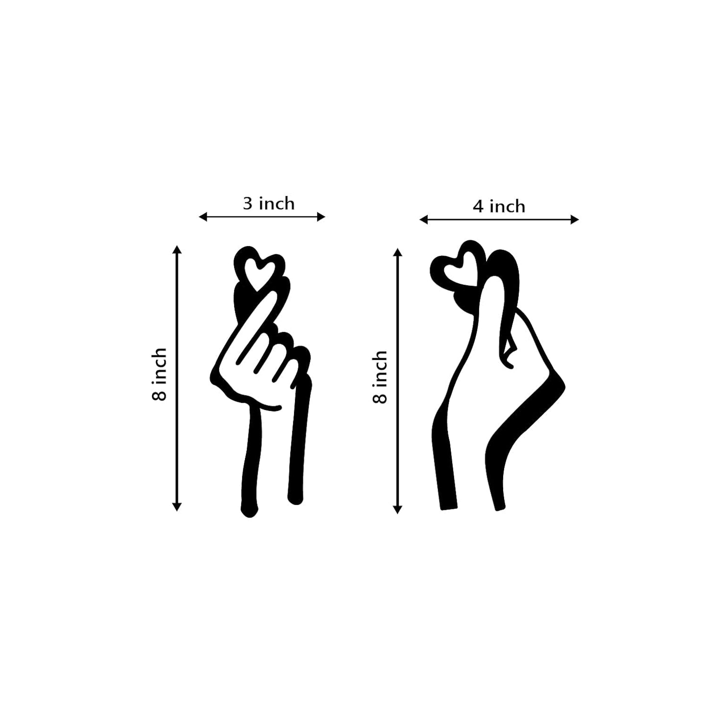 Loving Couple Hands Heart Sign
