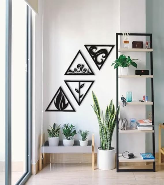 4 Elements Wall Art Decor - Air, Earth, Water & Fire : Style - 1