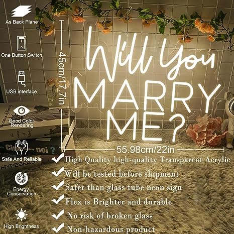 Will You Marry Me Neon Sign