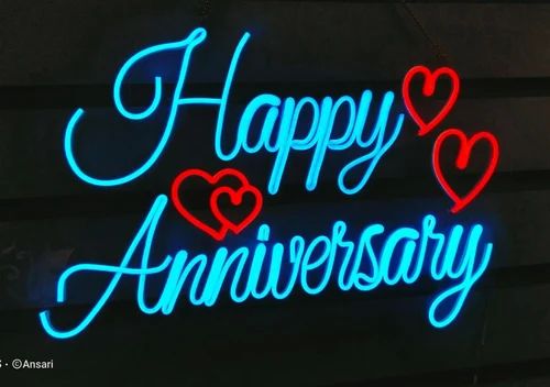 Happy Anniversary Neon Sign (Style 2)