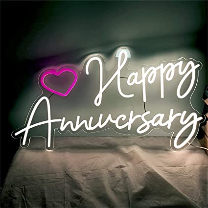 Happy Anniversary Neon Sign (Style 4)