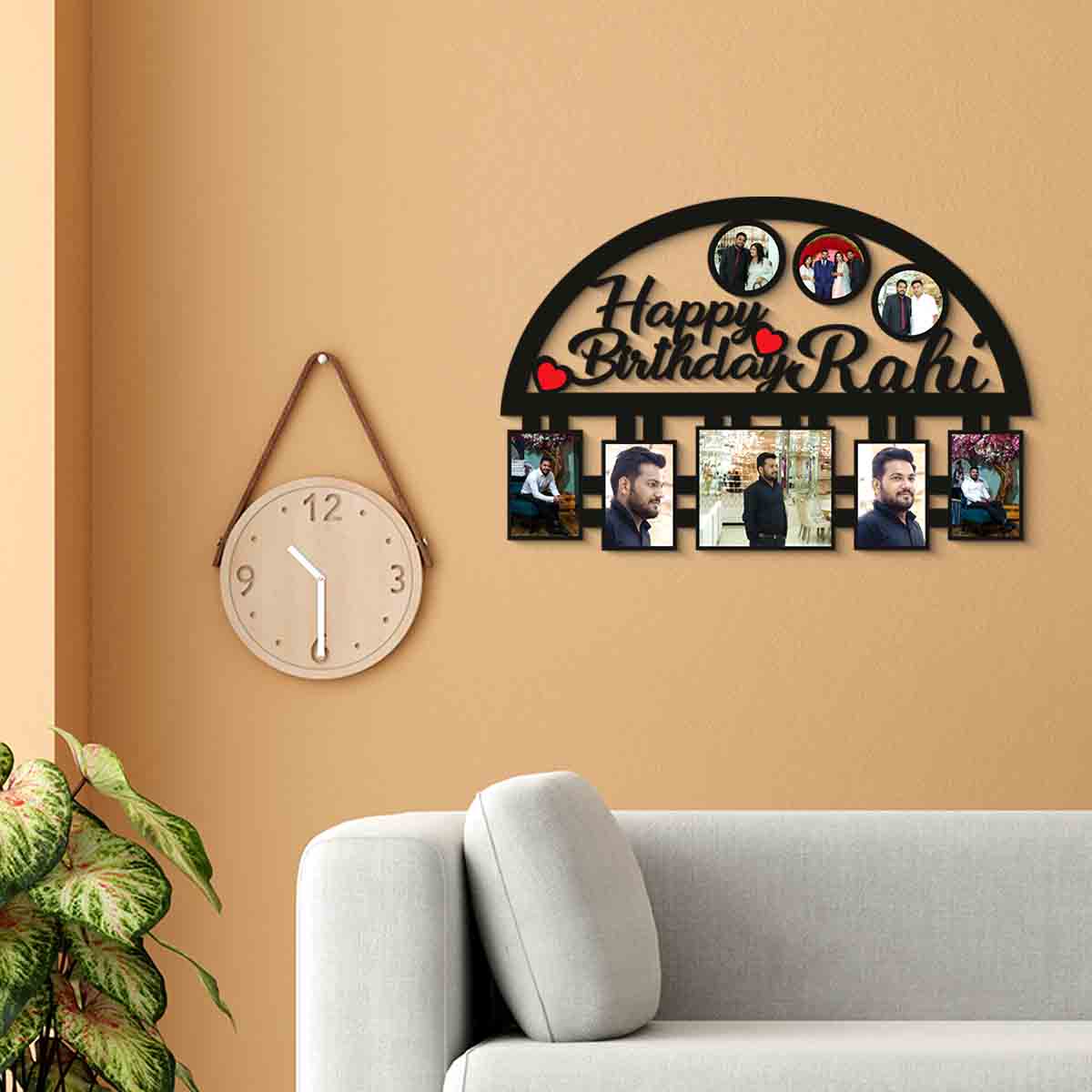 Personalised Frame With Name & Happy Birthday (8 Photos)