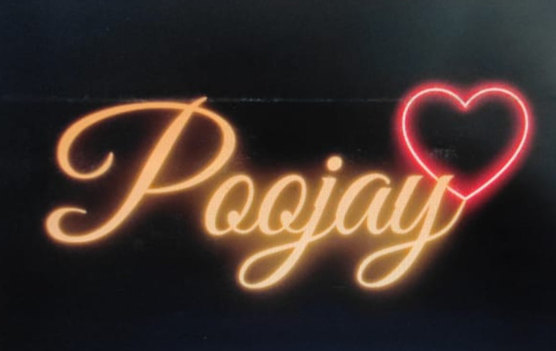 Poojay ♥ - 3 feet size Neon Sign