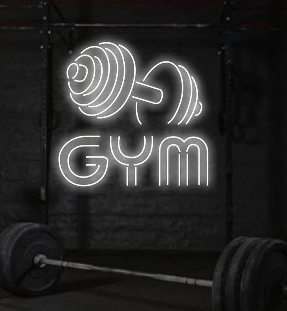 GYM Dumble Neon Sign - 30 x 30 inches