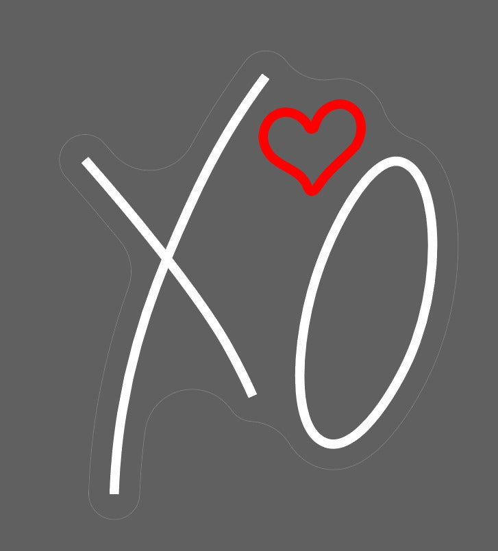 XO Neon Sign - 8x12 Inches