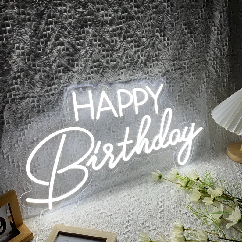 Happy Birthday Neon Sign (Style 1)