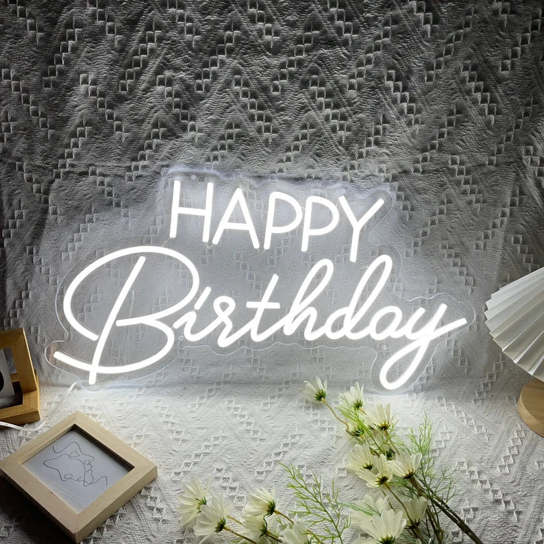 Happy Birthday Neon Sign (Style 1)
