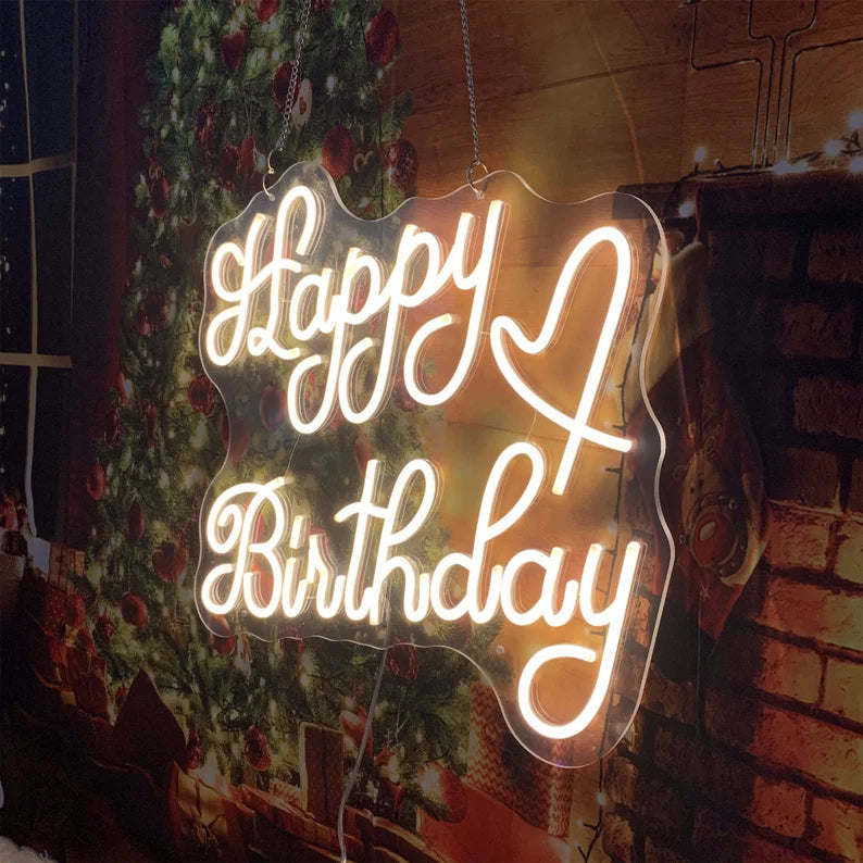 Happy Birthday Neon Sign ( Style 2 )