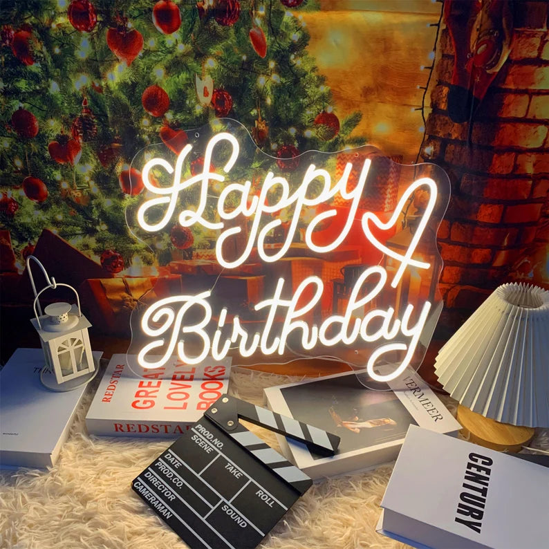 Happy Birthday Neon Sign ( Style 2 )
