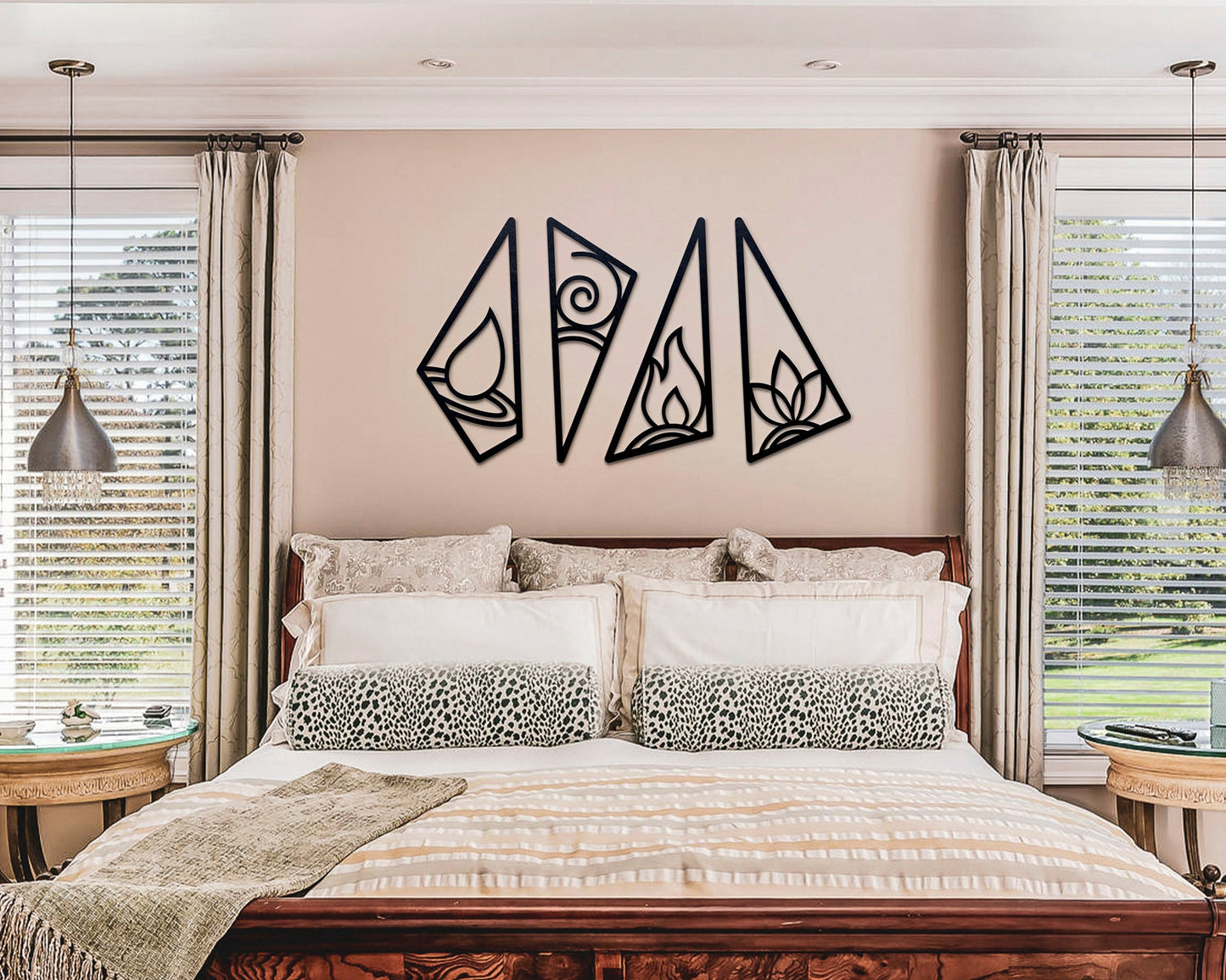 4 Elements Wall Art Decor - Earth, Fire, Water & Air : Style - 11