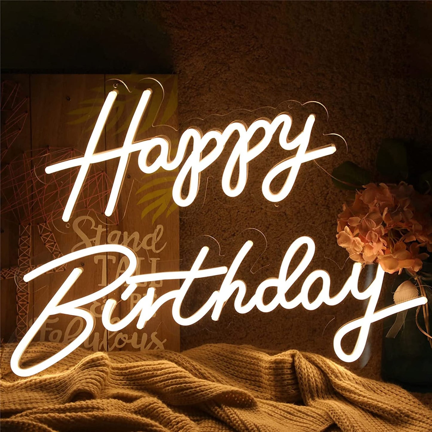 Happy Birthday Neon Sign ( Style 3 )