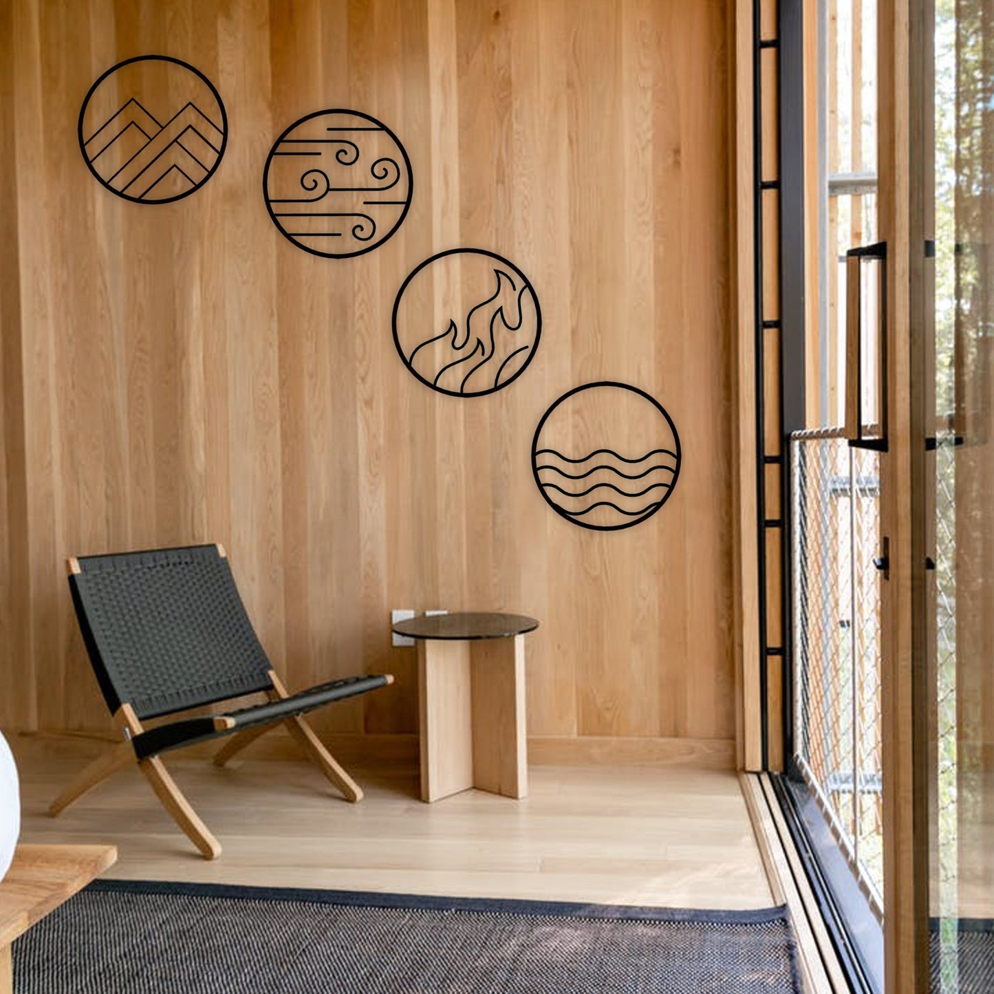4 Elements Wall Art Decor - Earth, Fire, Water & Air : Style - 7