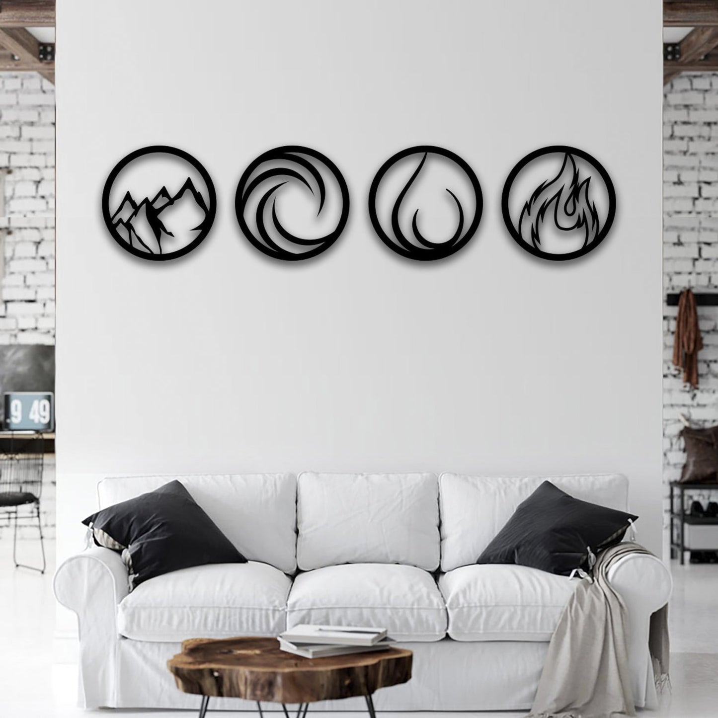 4 Elements Wall Art Decor - Earth, Fire, Water & Air : Style - 4
