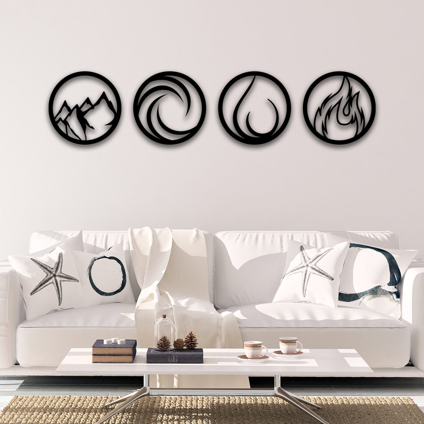 4 Elements Wall Art Decor - Earth, Fire, Water & Air : Style - 4