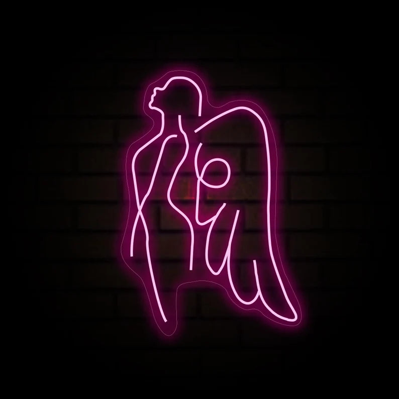 Angel with Wings Neon Sign
