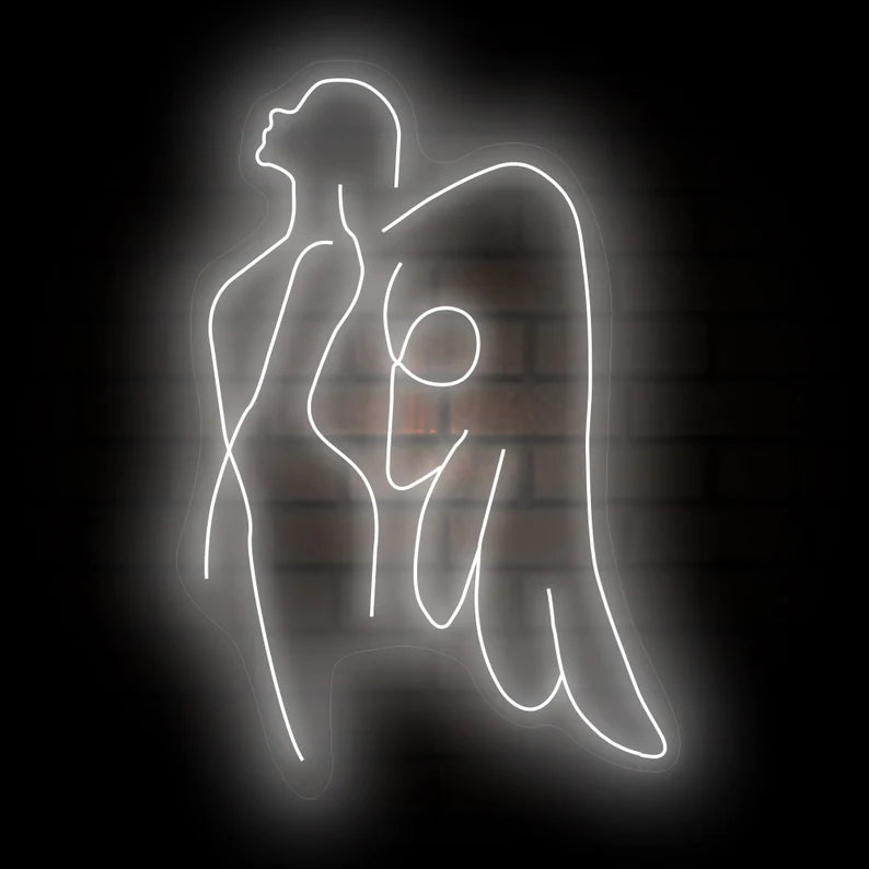 Angel with Wings Neon Sign