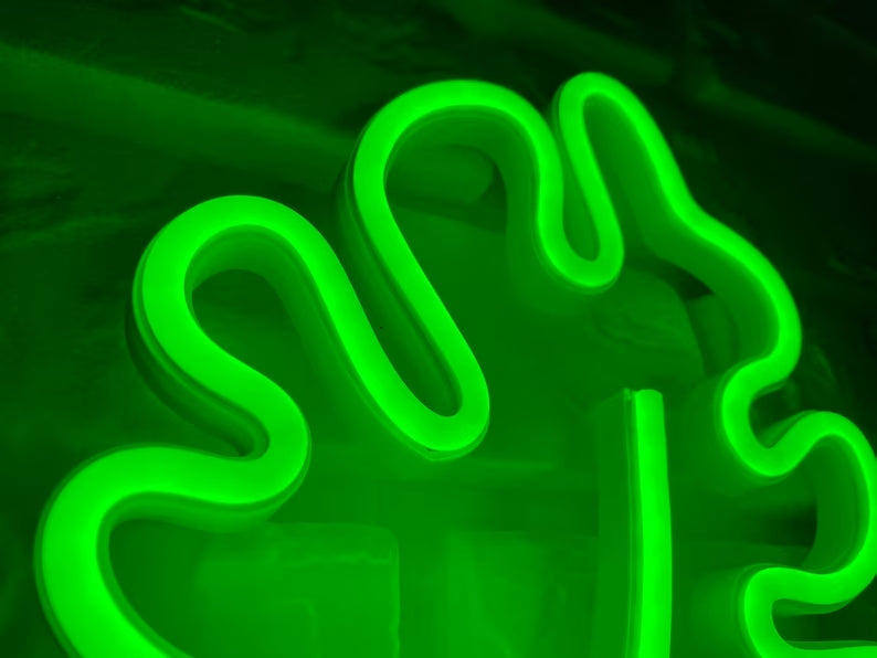 Monstera Green Leaf Neon Sign Gift