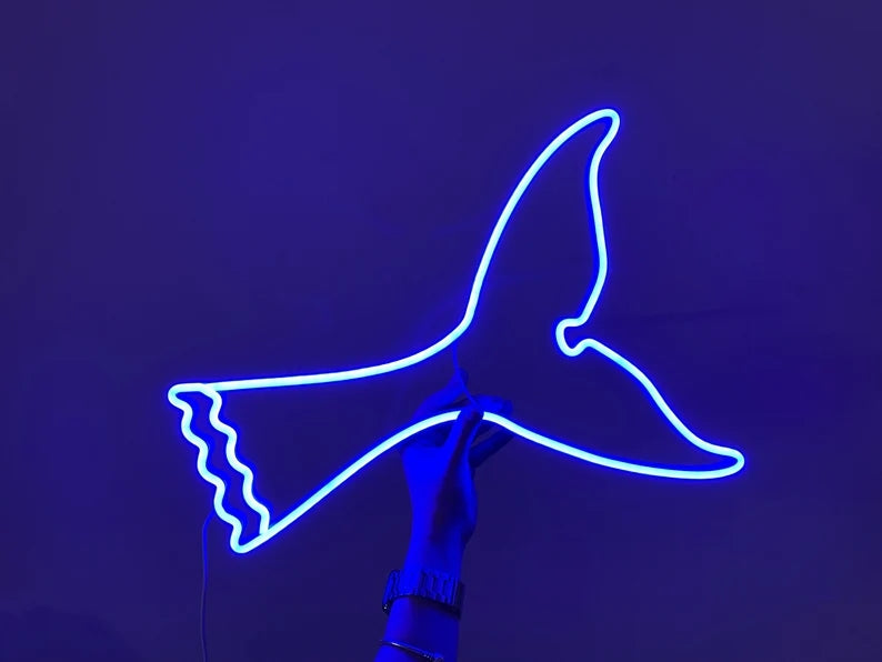 Ocean Vibes: Whale Tail Neon Signs