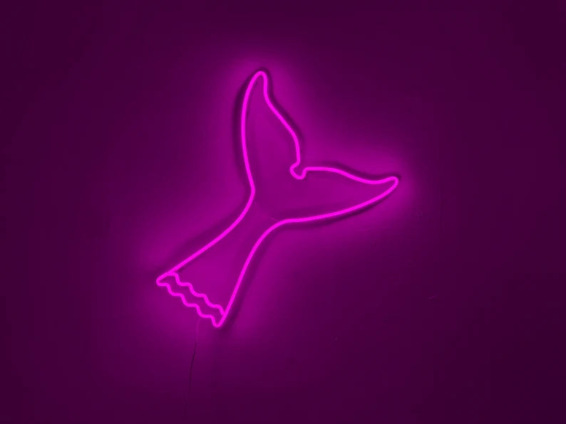 Ocean Vibes: Whale Tail Neon Signs