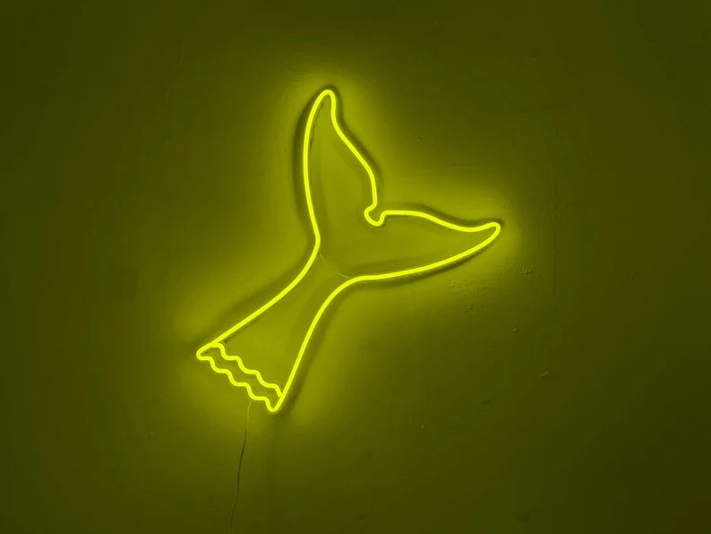 Ocean Vibes: Whale Tail Neon Signs