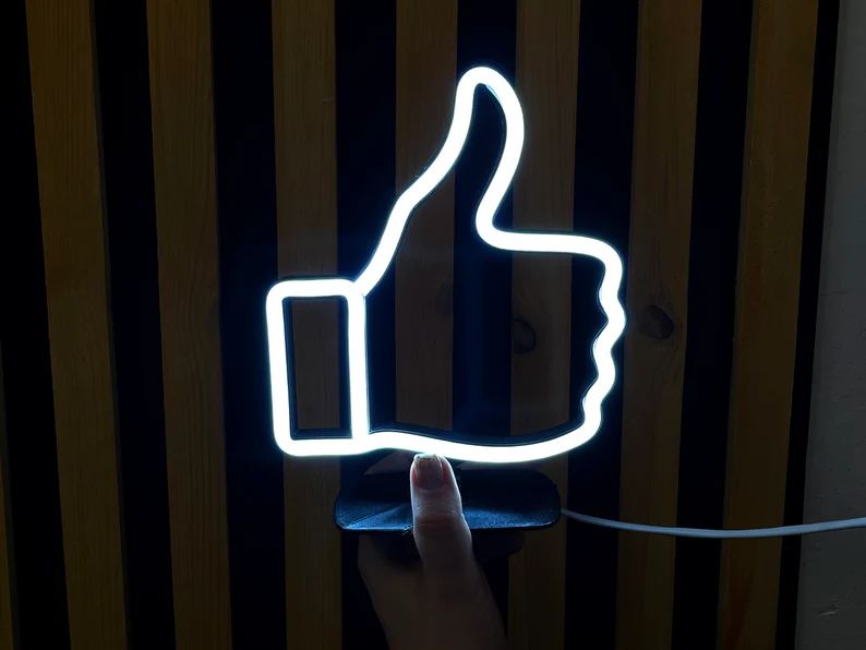 Like Thumb Up Neon Sign - Thumbs Up Desk Light