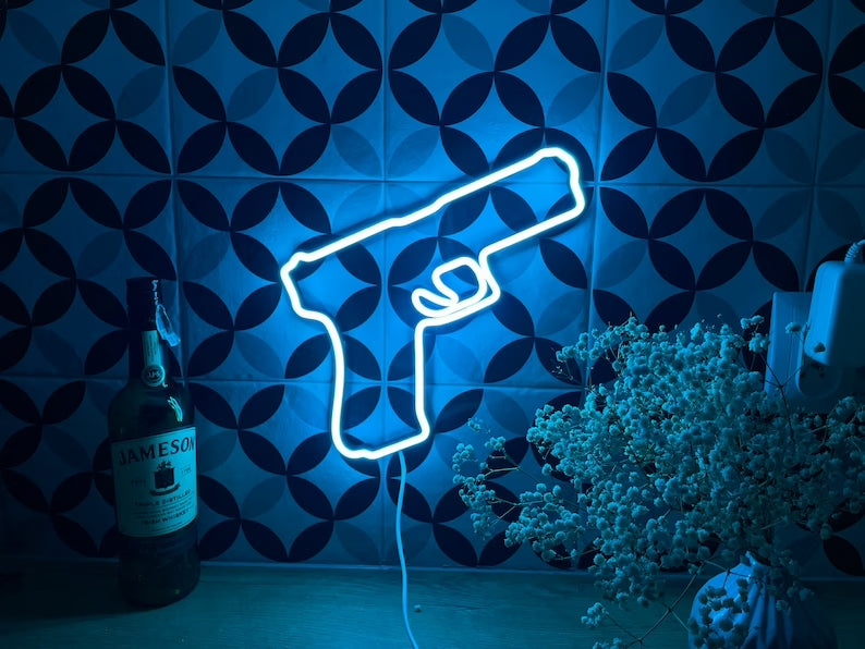 Pistol Gun LED Neon Signs