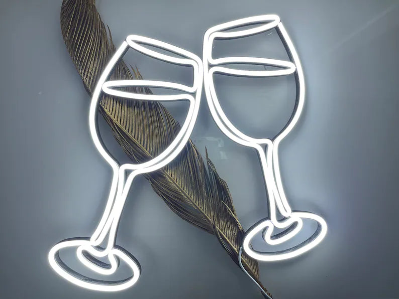 Wine Glass Neon Sign For Bar And Restaurant