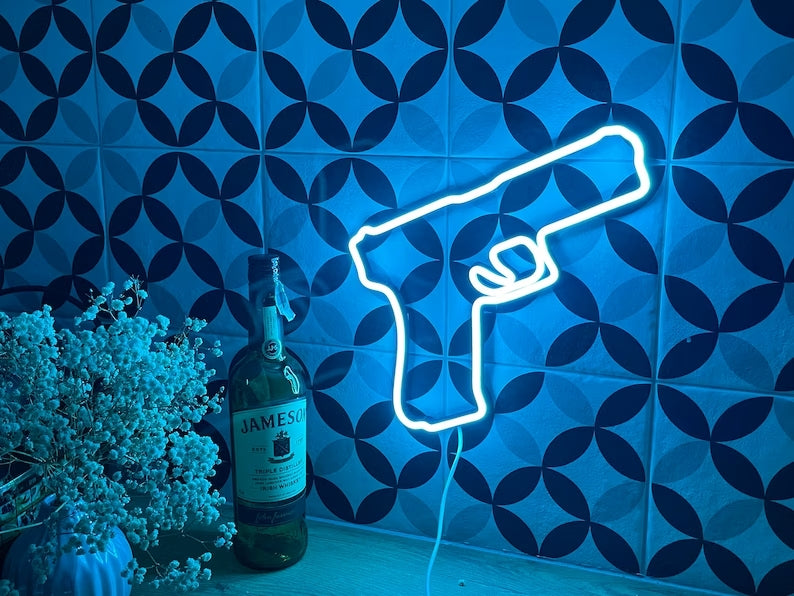 Pistol Gun LED Neon Signs
