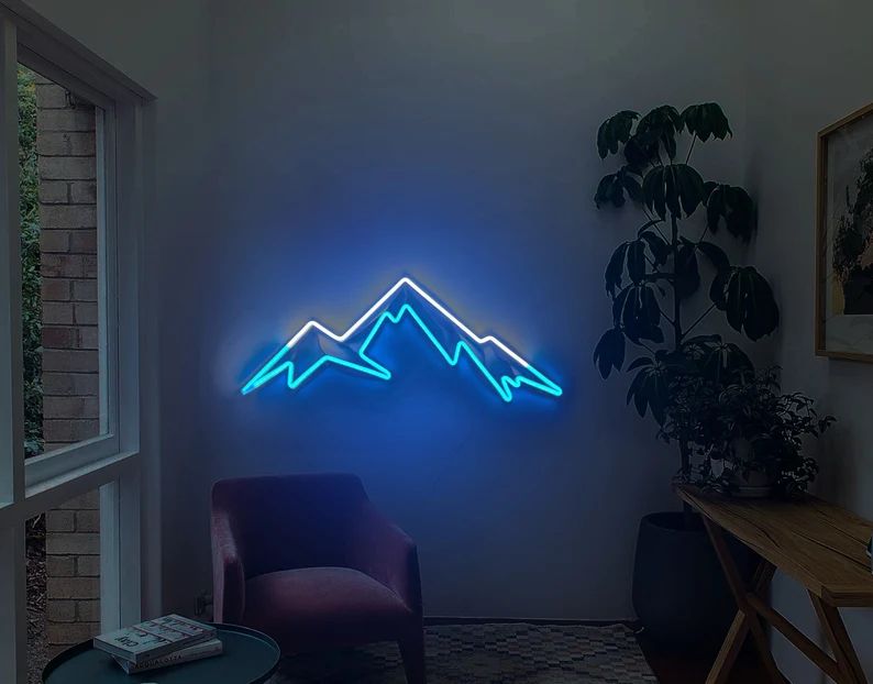 Mountain Neon Sign - Landscape Neon Sign Art