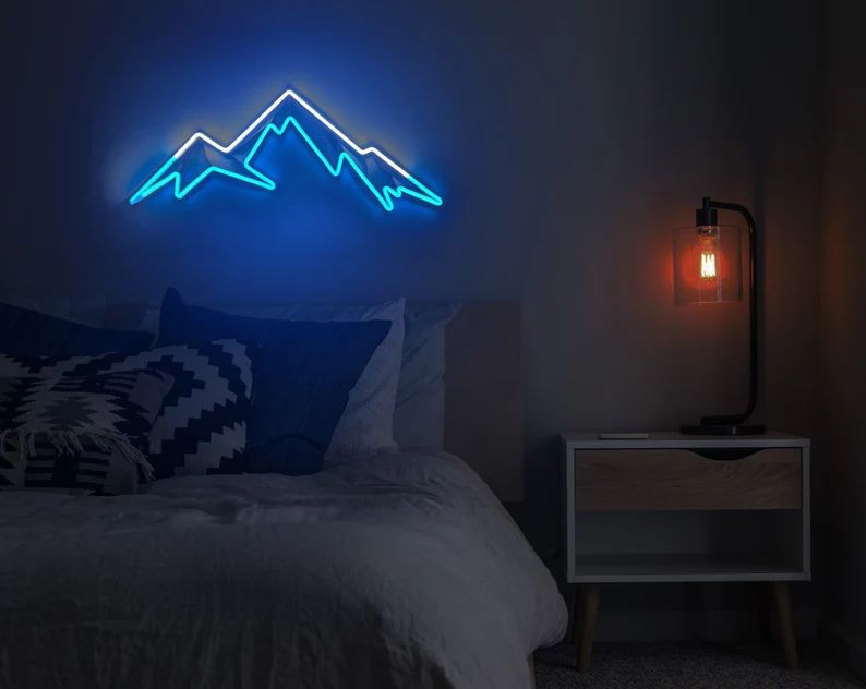 Mountain Neon Sign - Landscape Neon Sign Art