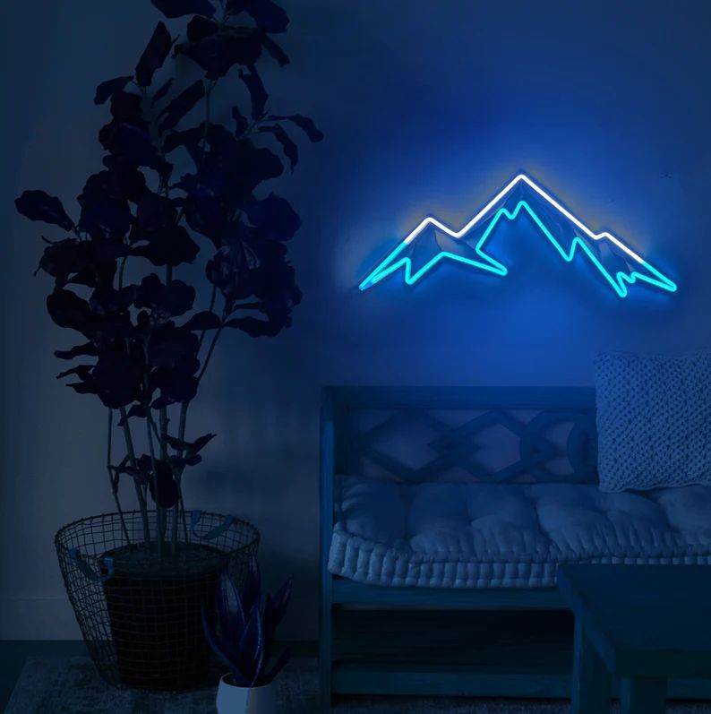 Mountain Neon Sign - Landscape Neon Sign Art