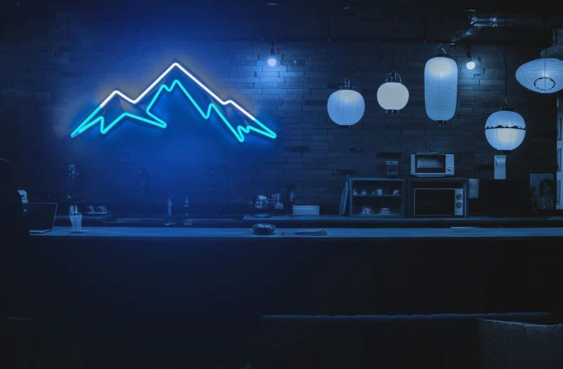 Mountain Neon Sign - Landscape Neon Sign Art