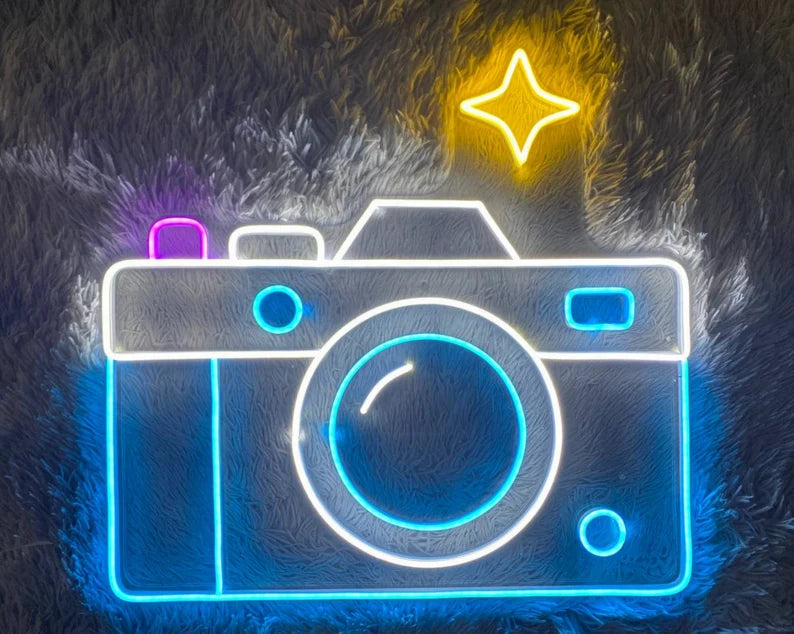 Photography Camera Studio Neon Sign