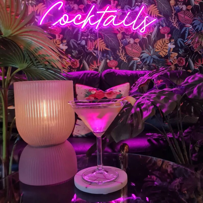 Cocktails Neon Sign, Cocktail Led Neon