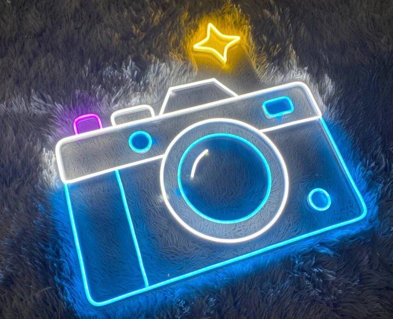 Photography Camera Studio Neon Sign