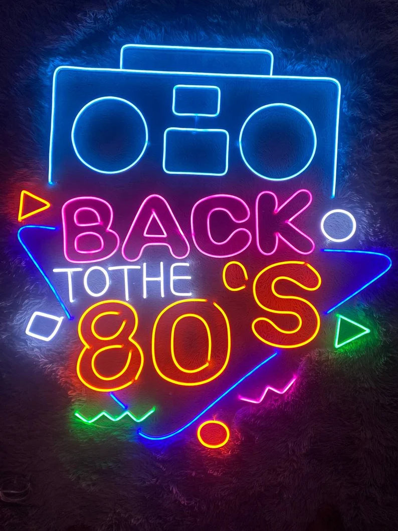 Back to the 80s Retro Led Neon Sign