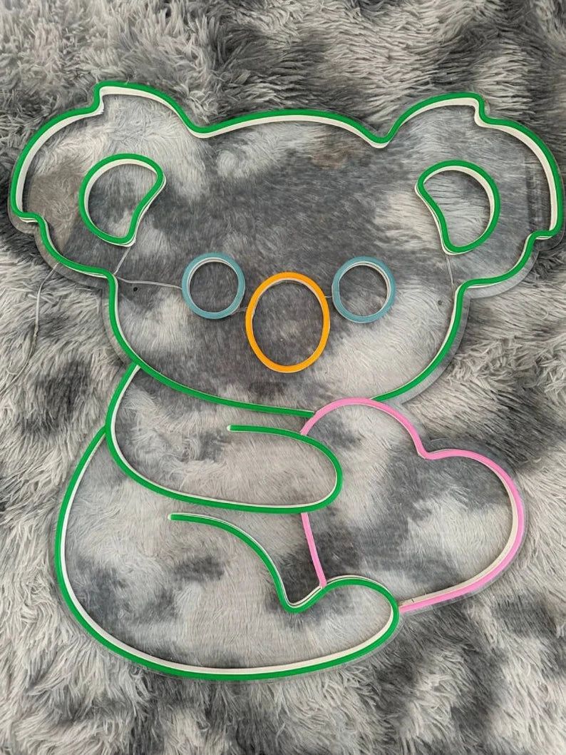 Koala With Heart LED Neon Sign