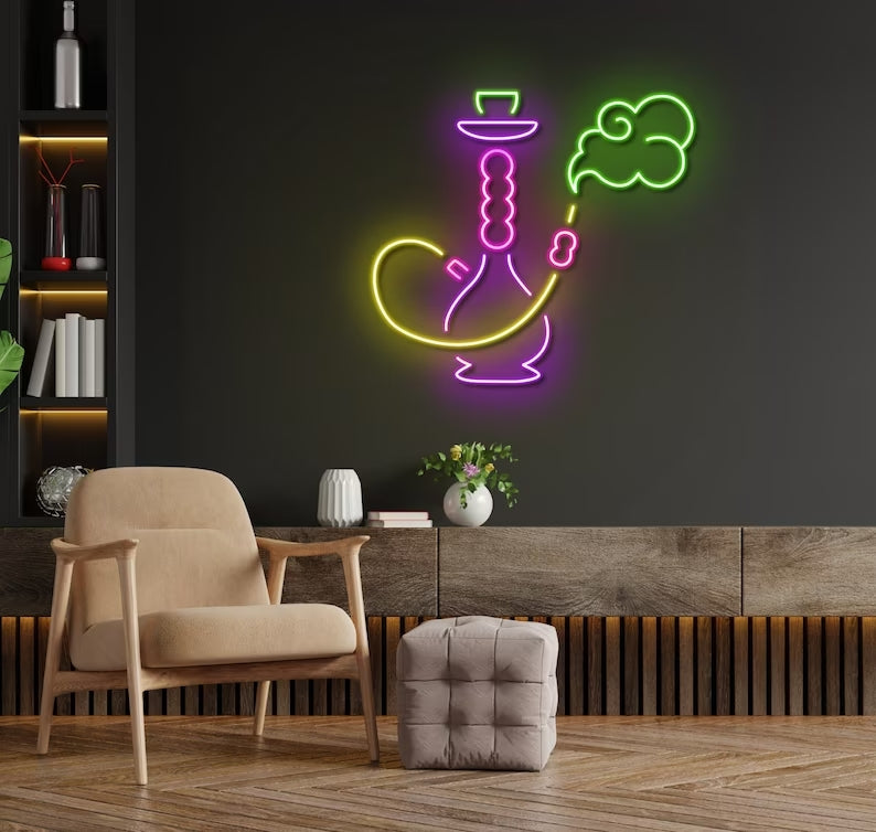 Smoking Hookah Led Neon Sign