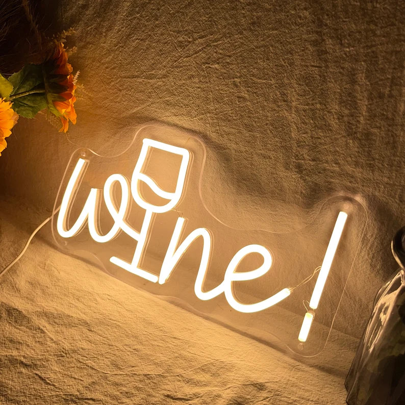 Wine Glass Neon Sign For Bar, Hotels, Clubs & Pubs