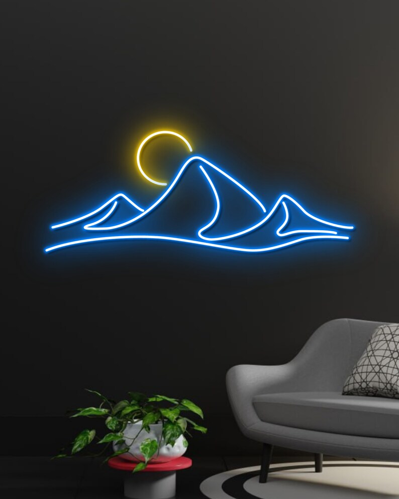 Sun Mountain Wave Led Sign