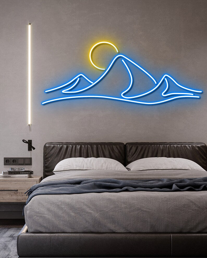 Sun Mountain Wave Led Sign