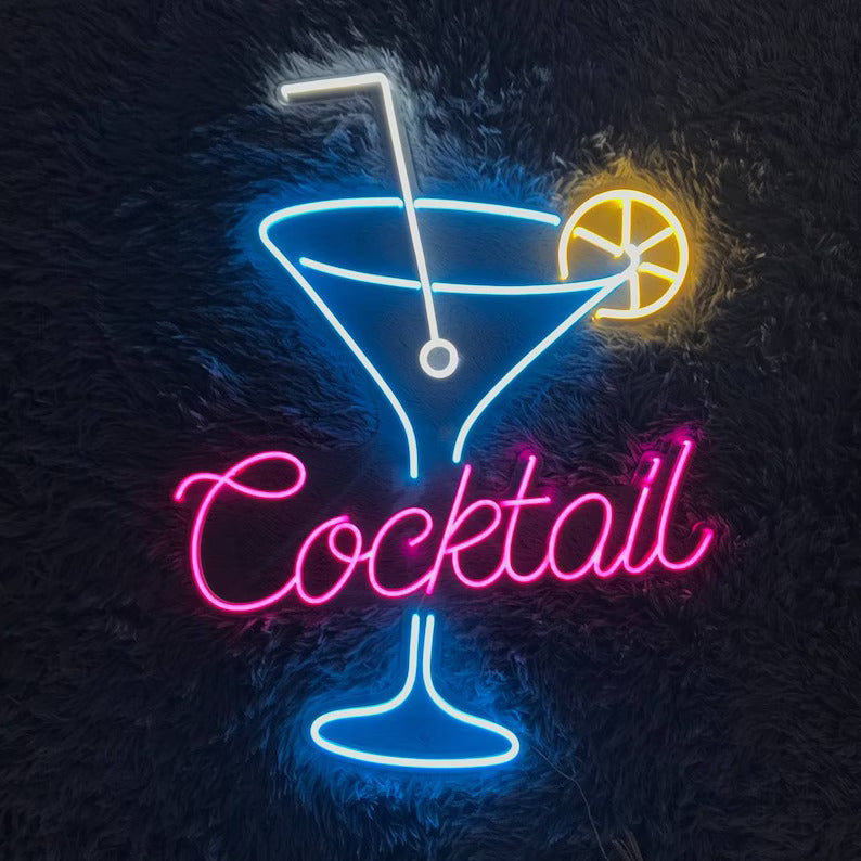 Cocktail Glass LED Neon Sign