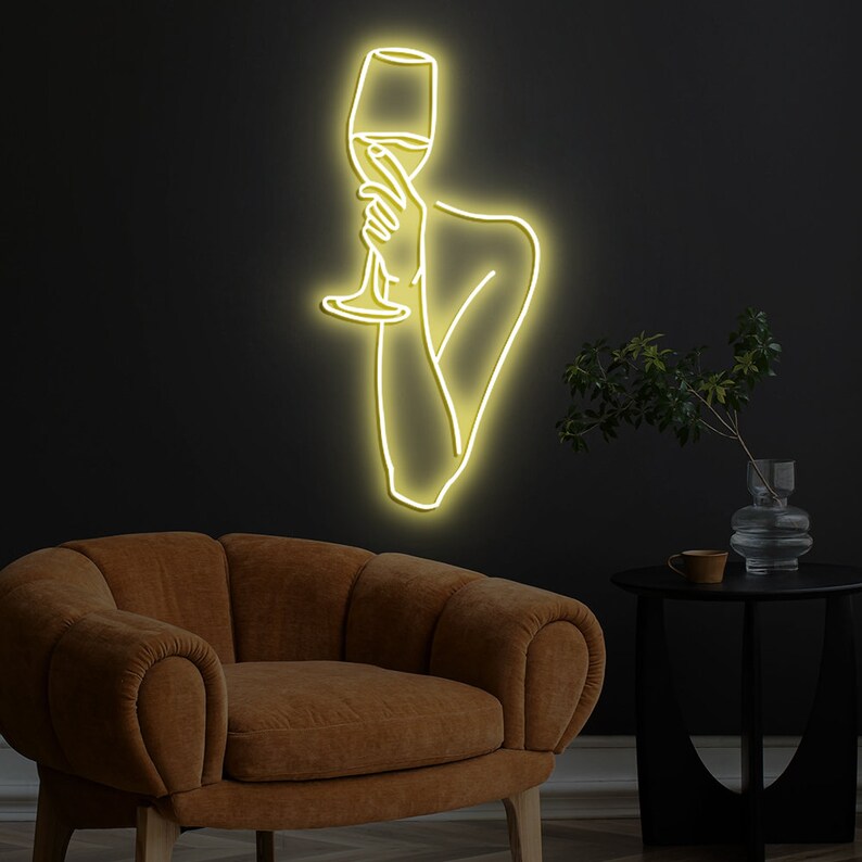 Wine In Hand Neon Sign