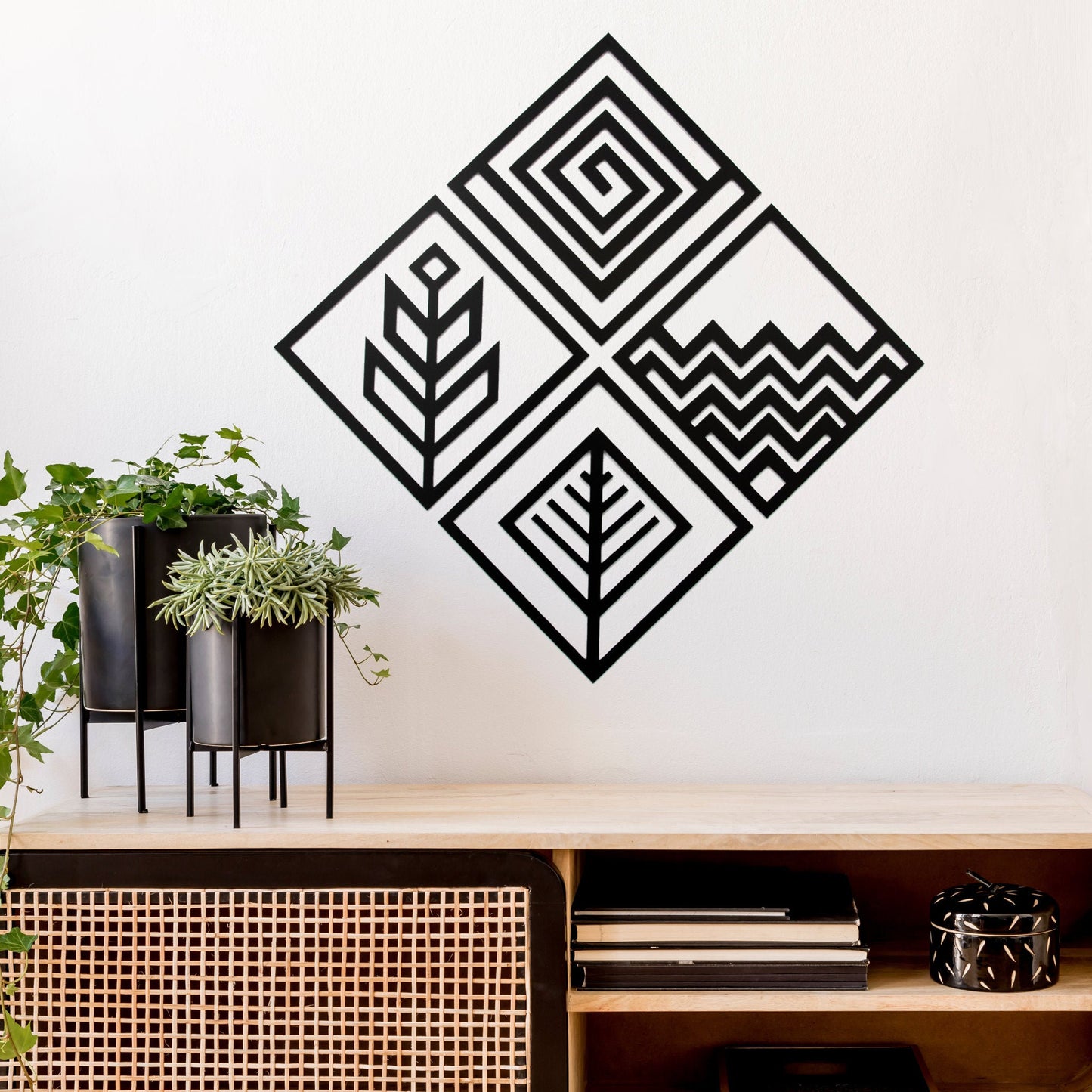 4 Elements Wall Art Decor - Earth, Fire, Water & Air : Style - 9