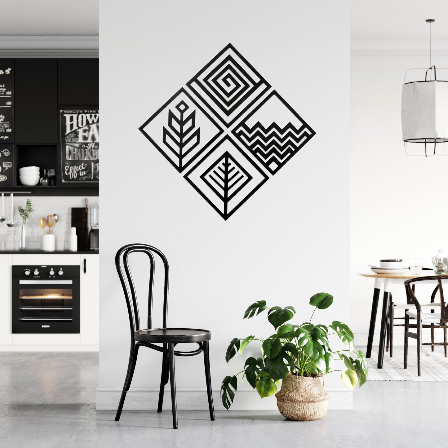 4 Elements Wall Art Decor - Earth, Fire, Water & Air : Style - 9