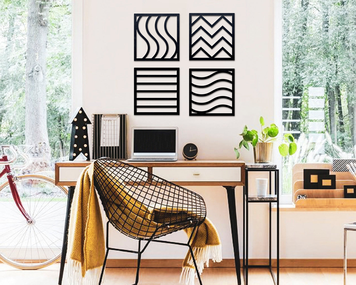 4 Elements Wall Art Decor - Earth, Fire, Water & Air : Style - 10
