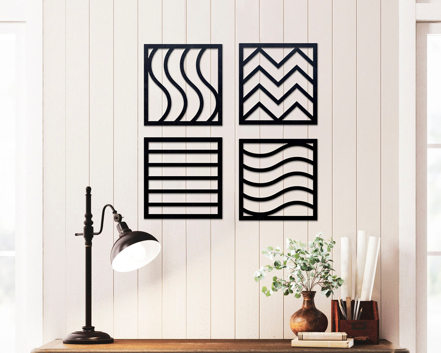 4 Elements Wall Art Decor - Earth, Fire, Water & Air : Style - 10